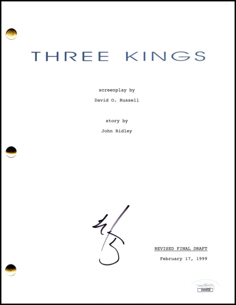 Mark Wahlberg Signed Autograph Three Kings Full Script Screenplay w/ JSA COA