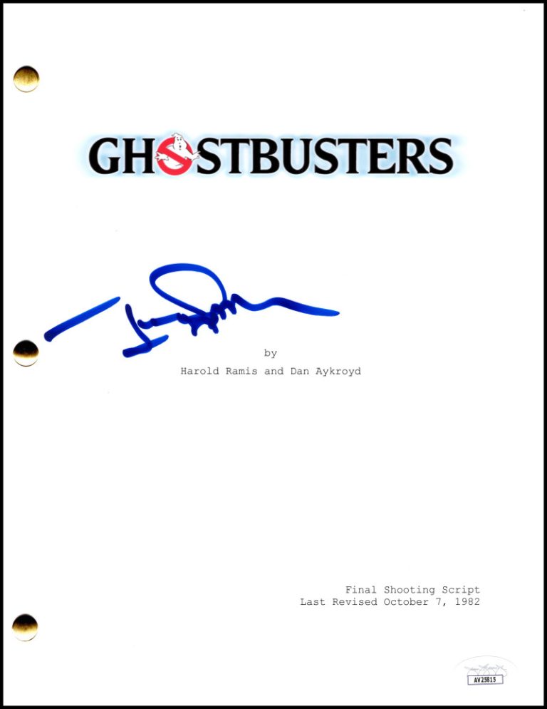 Ivan Reitman Signed Autograph Ghostbuster Full Movie Script Screenplay - JSA COA