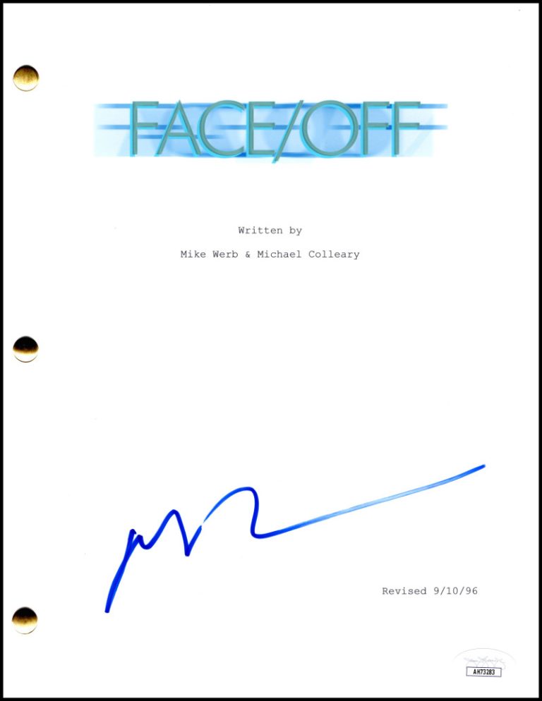 Nicolas Cage Signed Autograph Face Off Full Movie Script Screenplay w/ JSA COA