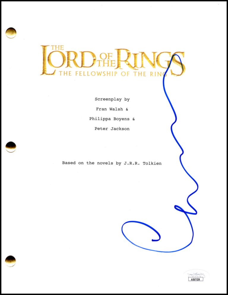 Cate Blanchett Signed Autograph Lord of the Rings Full Script Screenplay JSA COA