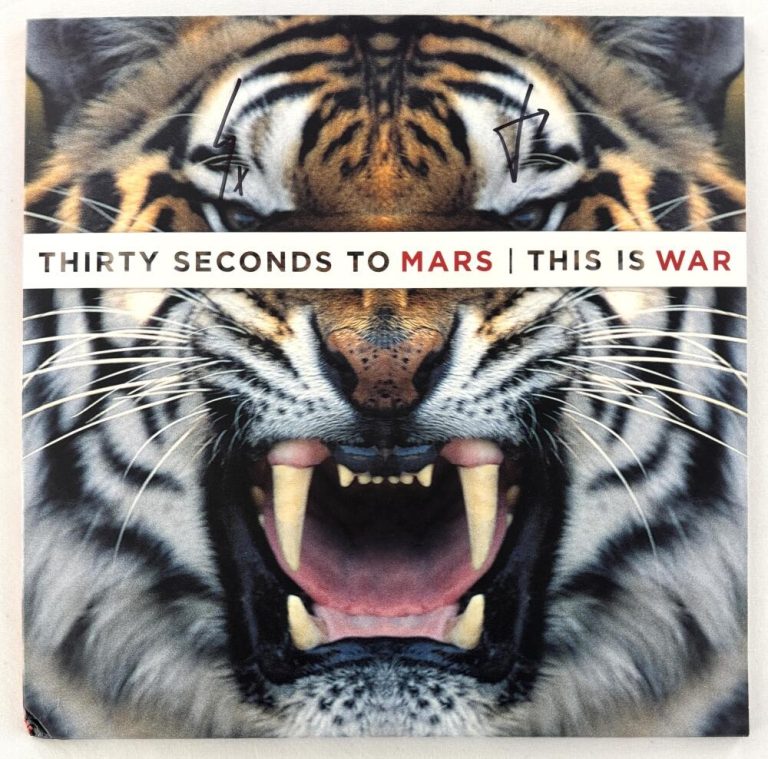Thirty Seconds to Mars Signed Autograph Album Vinyl Record This is War Beckett