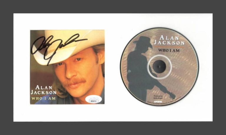 ALAN JACKSON SIGNED AUTOGRAPH WHO I AM FRAMED CD DISPLAY - READY TO HANG JSA COA