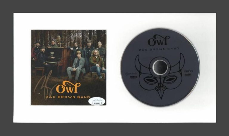 ZAC BROWN SIGNED AUTOGRAPH THE OWL FRAMED CD DISPLAY - BAND, READY TO HANG! JSA