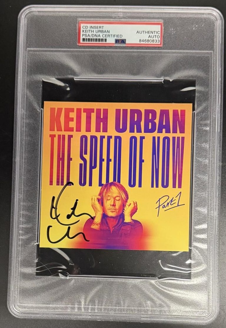 Keith Urban Signed Autograph PSA/DNA Slabbed The Speed Of Now CD Cover COA C