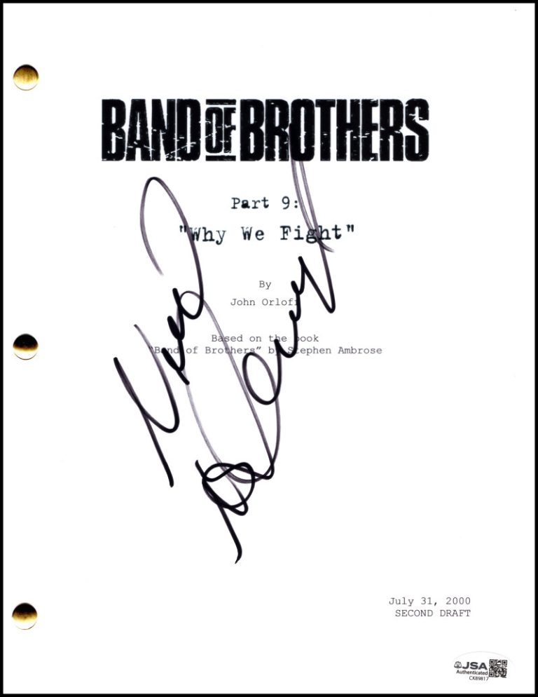 Neal McDonough Signed Autograph Band of Brothers Full Script Screenplay JSA COA