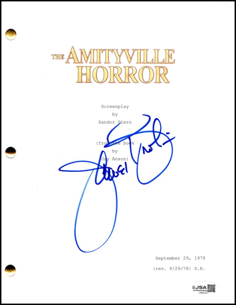 James Brolin Signed Autograph The Amityville Horror Full Script Screenplay JSA