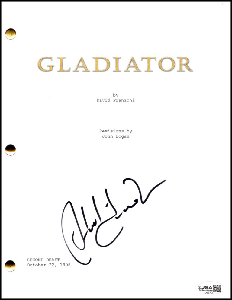 Djimon Hounsou Signed Autograph Gladiator Movie Script Screenplay - Juba JSA COA
