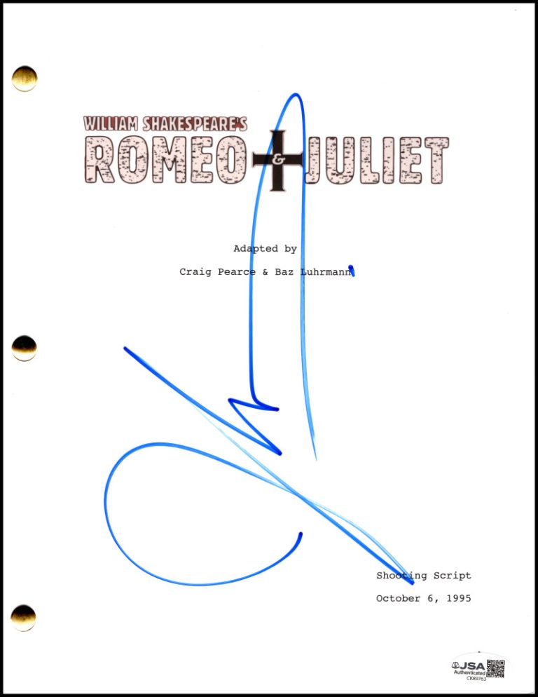 John Leguizamo Signed Autograph Romeo + Juliet Full Script Screenplay JSA COA