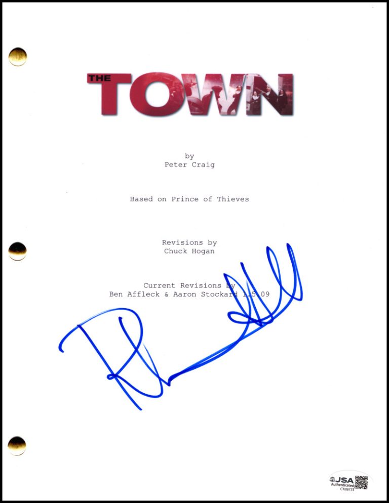 Rebecca Hall Signed Autograph The Town Full Script Screenplay - Claire JSA COA