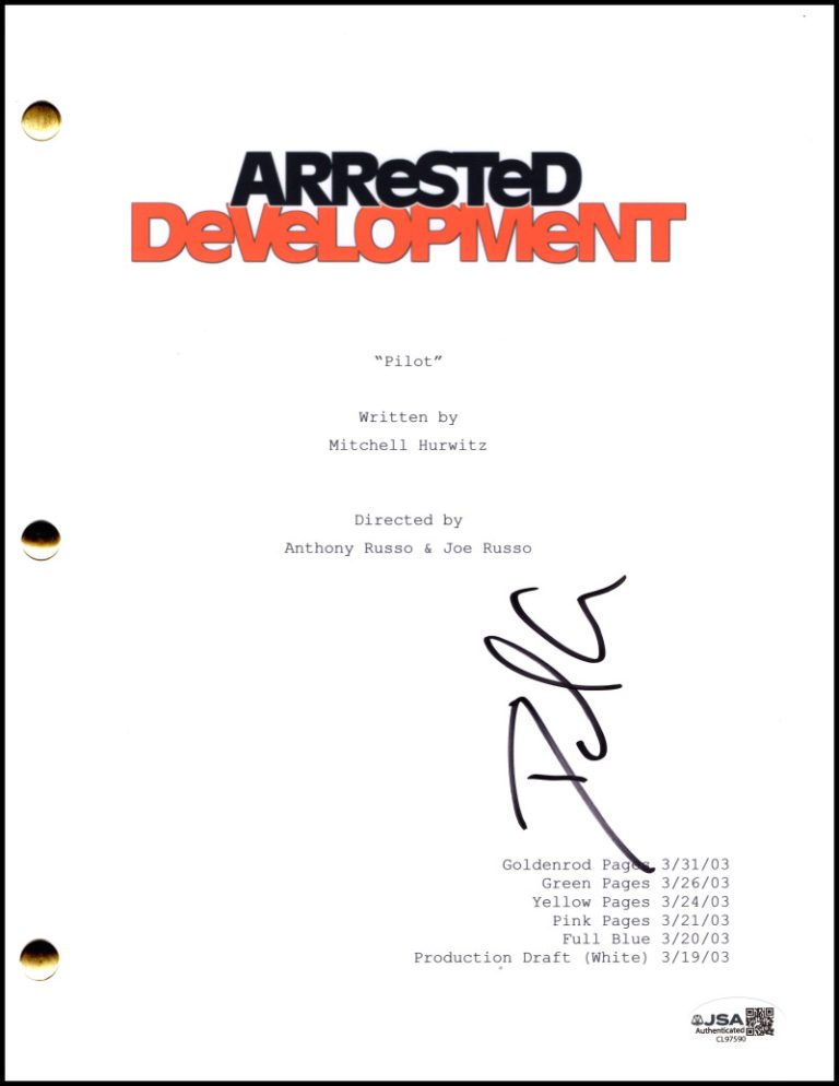 David Cross Signed Autograph Arrested Development Script Screenplay w/ JSA COA