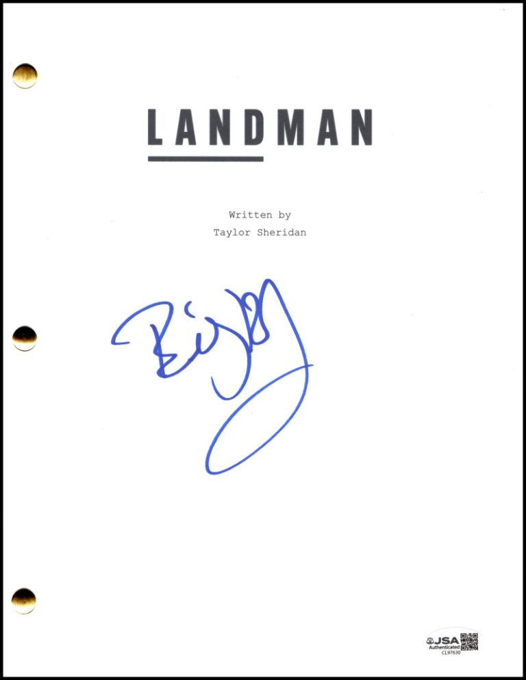 Billy Bob Thornton Signed Autograph Landman Pilot Script Screenplay w/ JSA COA