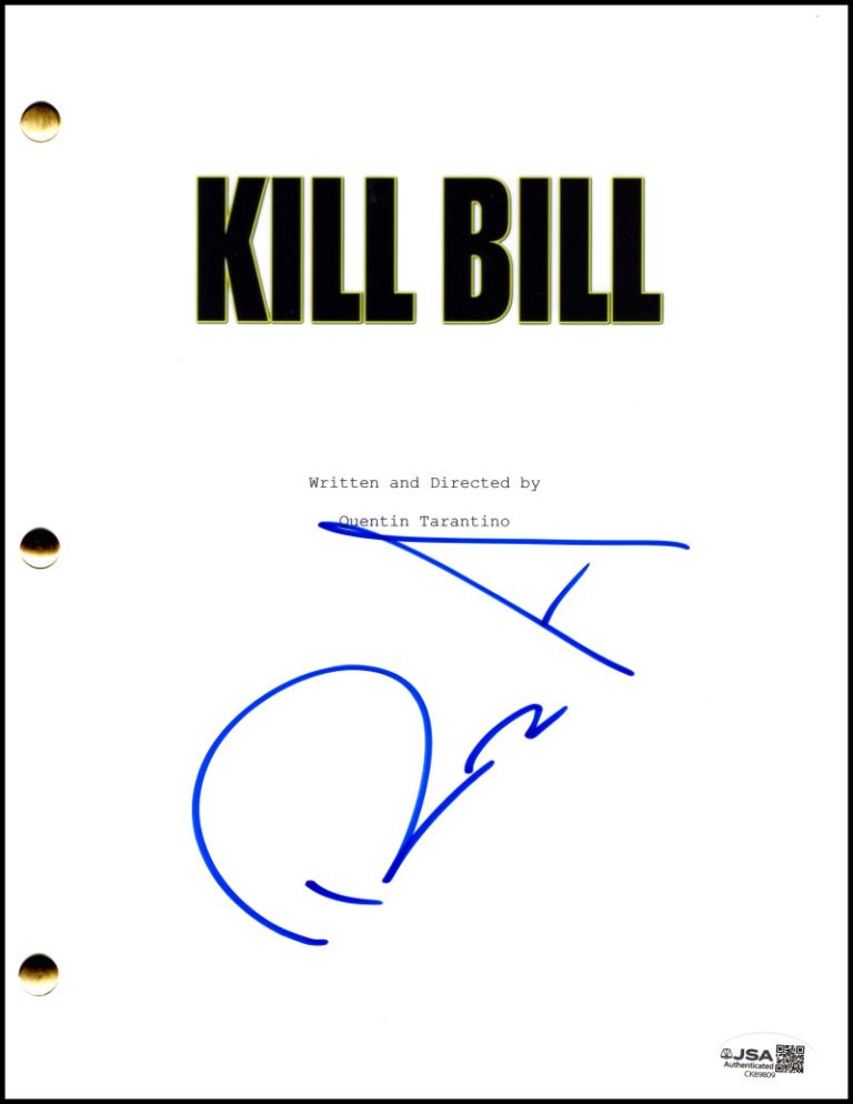RZA Signed Autograph Quentin Tarantino 's Kill Bill Movie Script Screenplay JSA