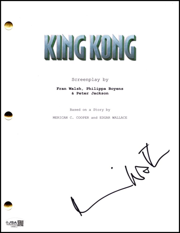 Naomi Watts Signed Autograph King Kong Full Script Screenplay Ann Darrow JSA COA