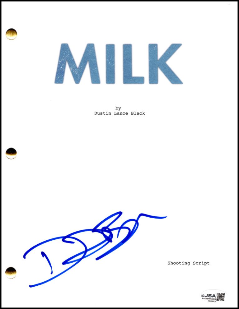 Dustin Lance Black Signed Autograph Milk Full Script - Oscar Winner w/ JSA COA