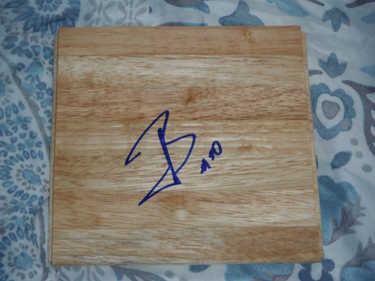 PHOENIX SUNS LEANDRO BARBOSA SIGNED WOOD FLOOR TILE