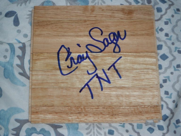 TNT CRAIG SAGER SIGNED WOOD FLOOR TILE