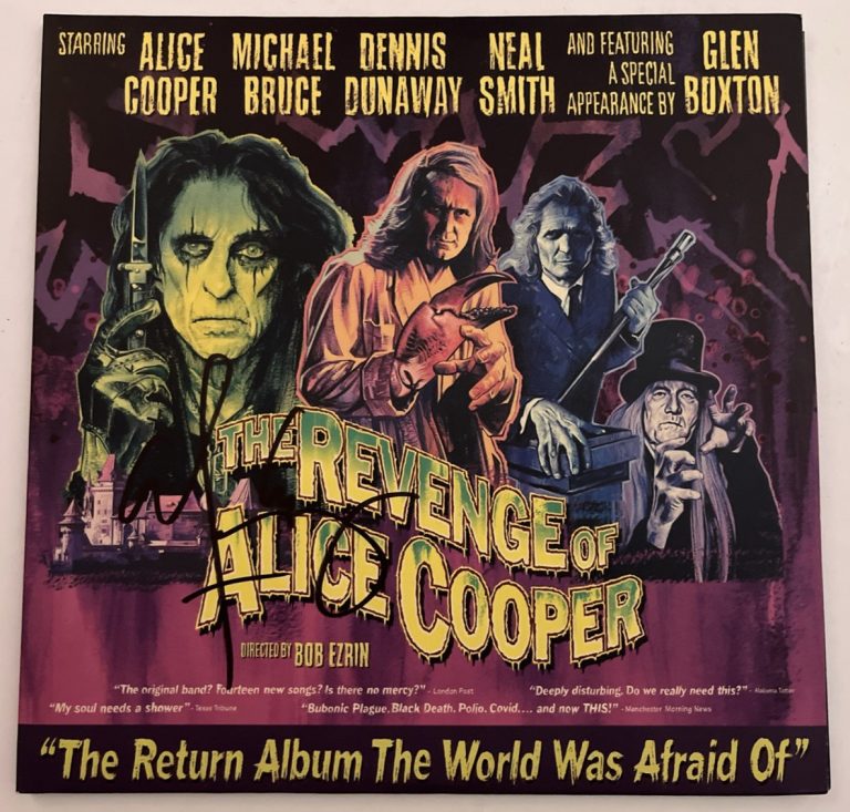 Alice Cooper The Revenge Of Signed Autographed Record LP Beckett Certified