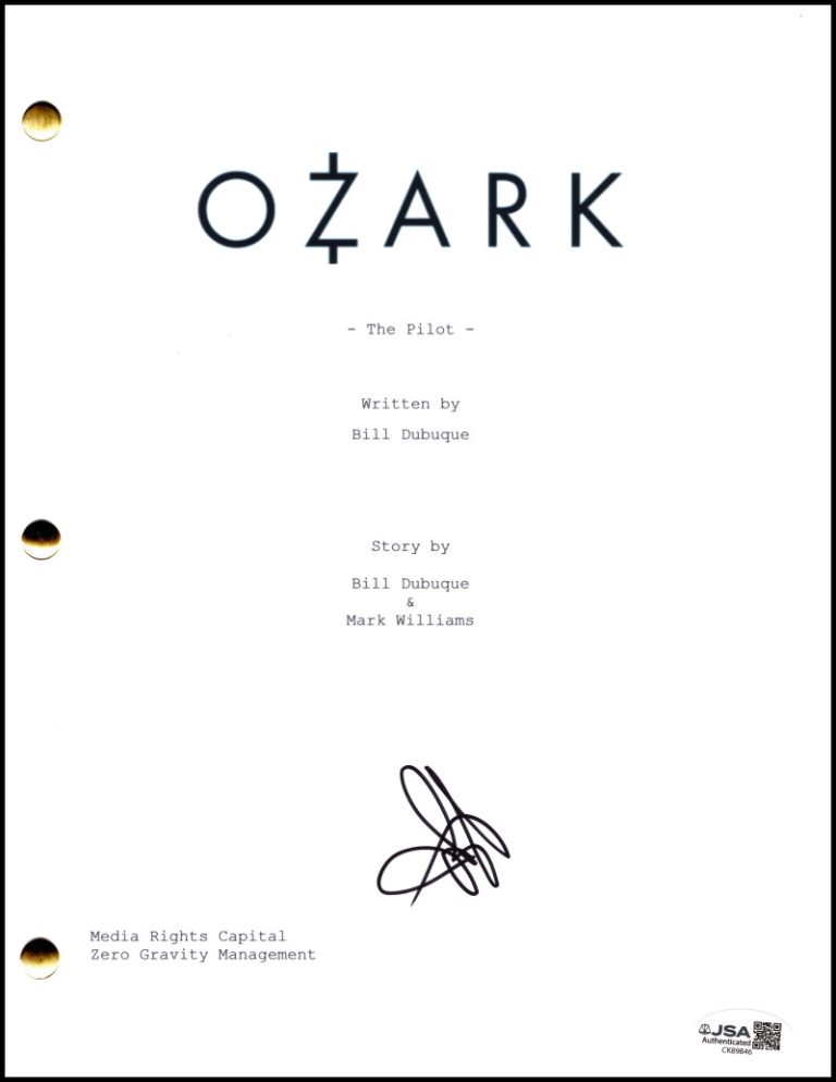 Jason Bateman Signed Autograph Ozark Full Script Screenplay Marty Byrde JSA COA
