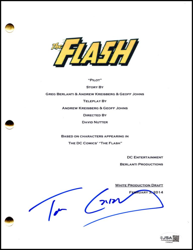 Tom Cavanagh Signed Autograph The Flash Full Pilot Script Screenplay w/ JSA COA