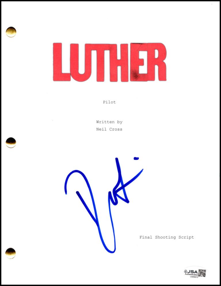 Idris Elba Signed Autograph Luther Full Pilot Script Screenplay - John JSA COA