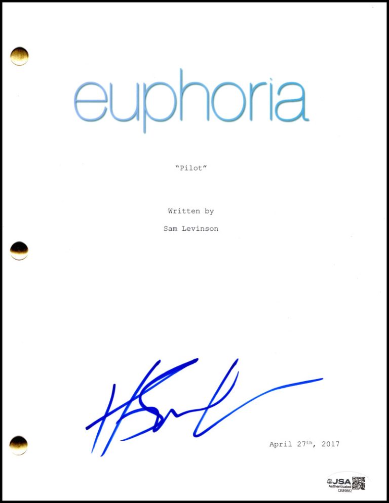 Hunter Schafer Signed Autograph Euphoria Pilot Script Screenplay - Jules JSA COA