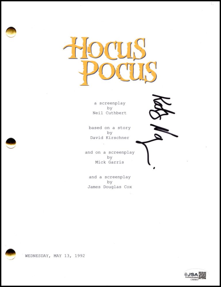 Kathy Najimy Signed Autograph Hocus Pocus Full Movie Script Screenplay JSA COA