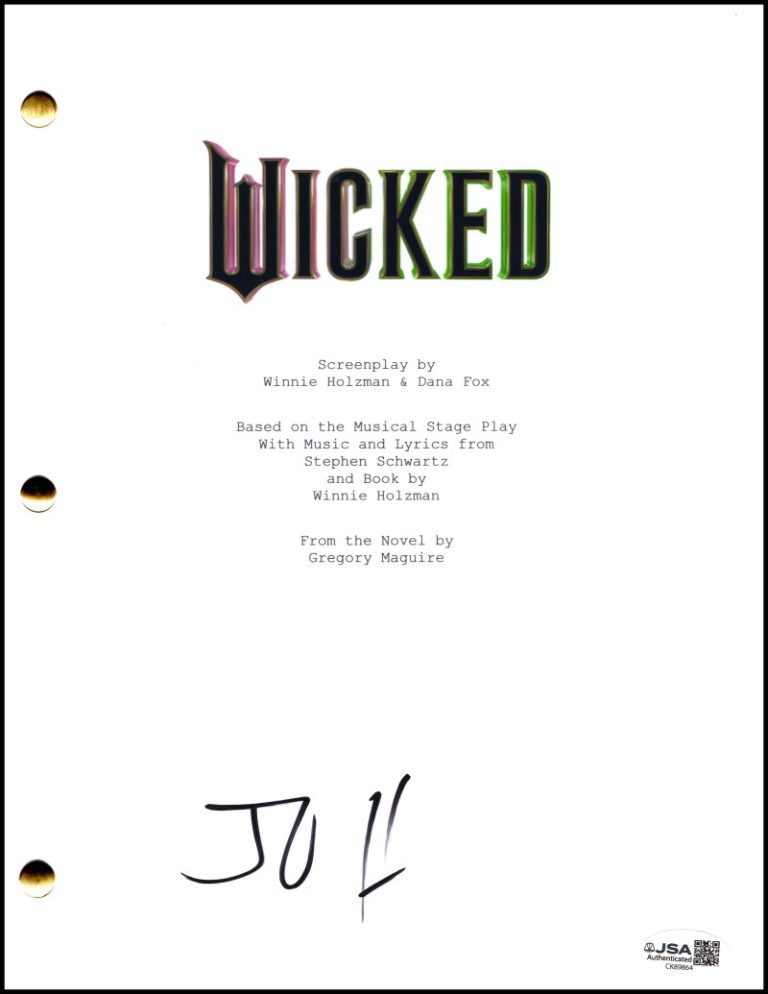 Jon M Chu Signed Autograph Wicked Full Movie Script Screenplay w/ JSA COA