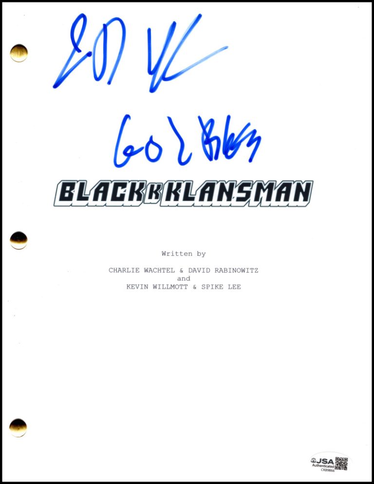 John David Washington Signed Autograph BlacKkKlansman Full Script Screenplay JSA