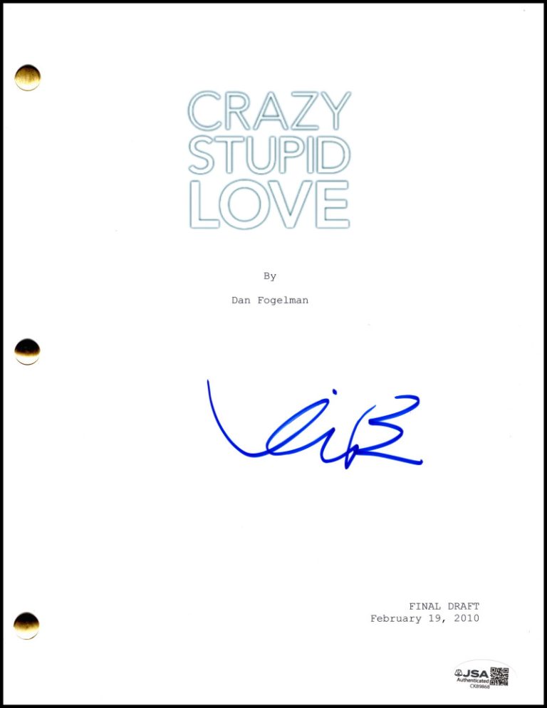 Kevin Bacon Signed Autograph Crazy Stupid Love Full Script David Lindhagen JSA