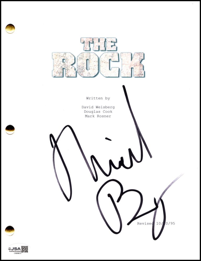 Director Michael Bay Signed Autograph The Rock Full Script Screenplay JSA COA