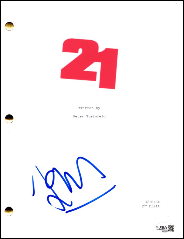 Jim Sturgess Signed Autograph 21 Full Movie Script Screenplay w/ JSA COA
