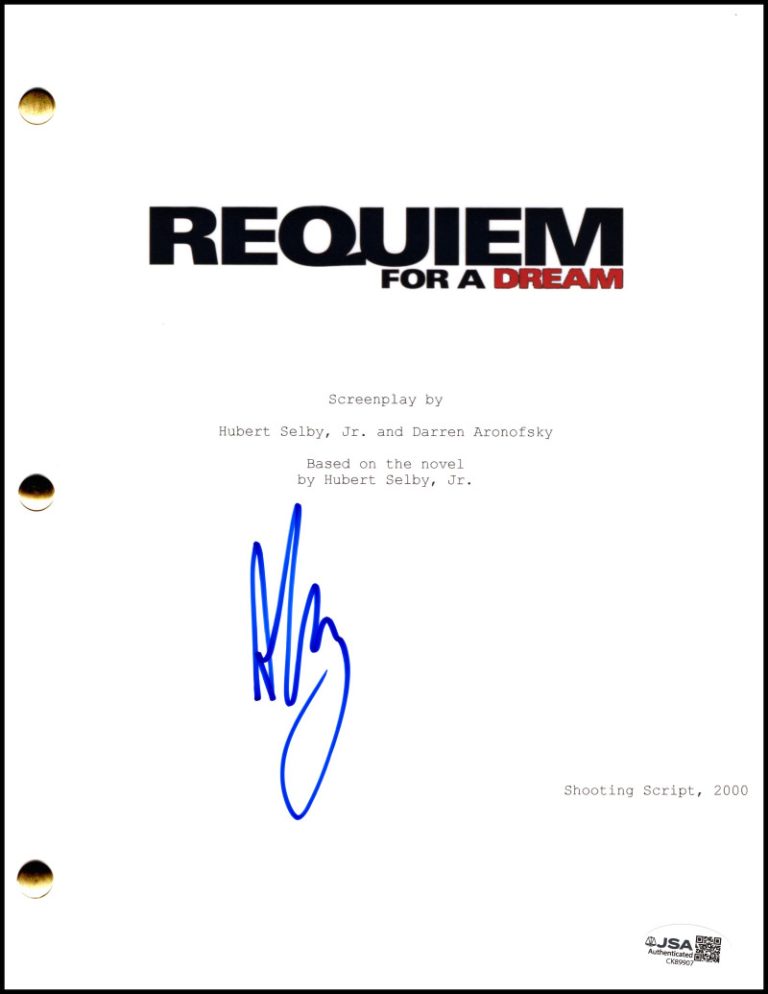 Darren Aronofsky Signed Autograph Requiem For A Dream Full Script w/ JSA COA