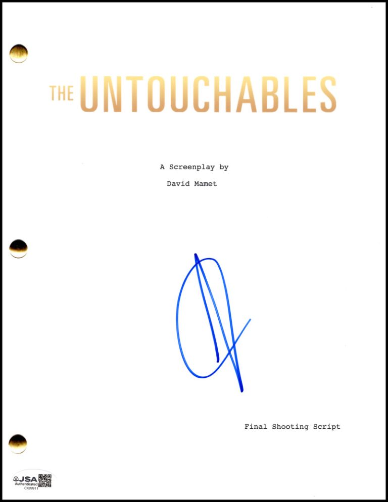 Andy Garcia Signed Autograph The Untouchables Full Script Screenplay w/ JSA COA