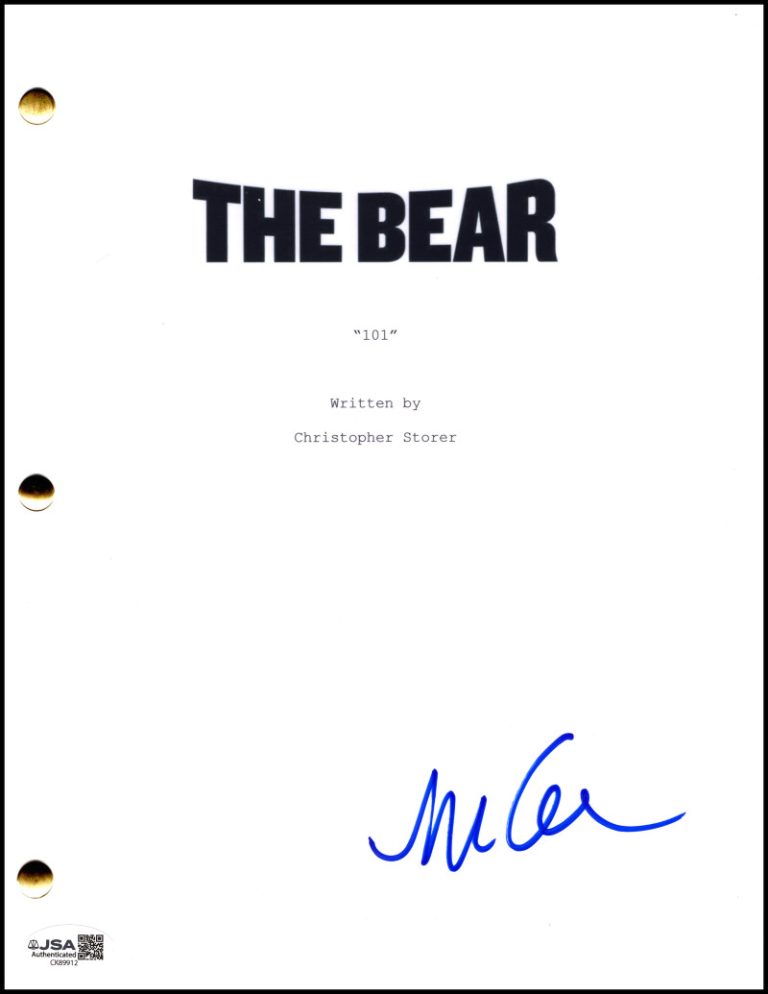 Molly Gordon Signed Autograph The Bear Script Screenplay - Claire Bear JSA COA