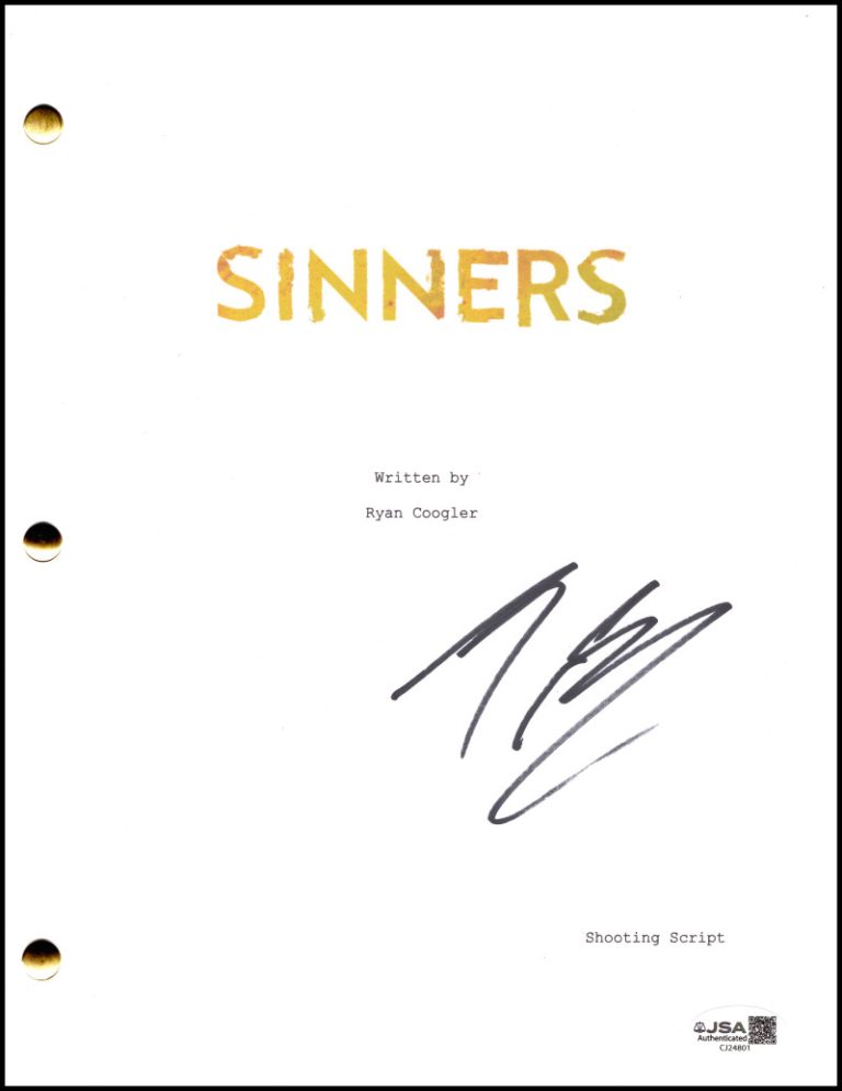 Michael B Jordan Signed Autograph Sinners Full Script Screenplay w/ JSA COA