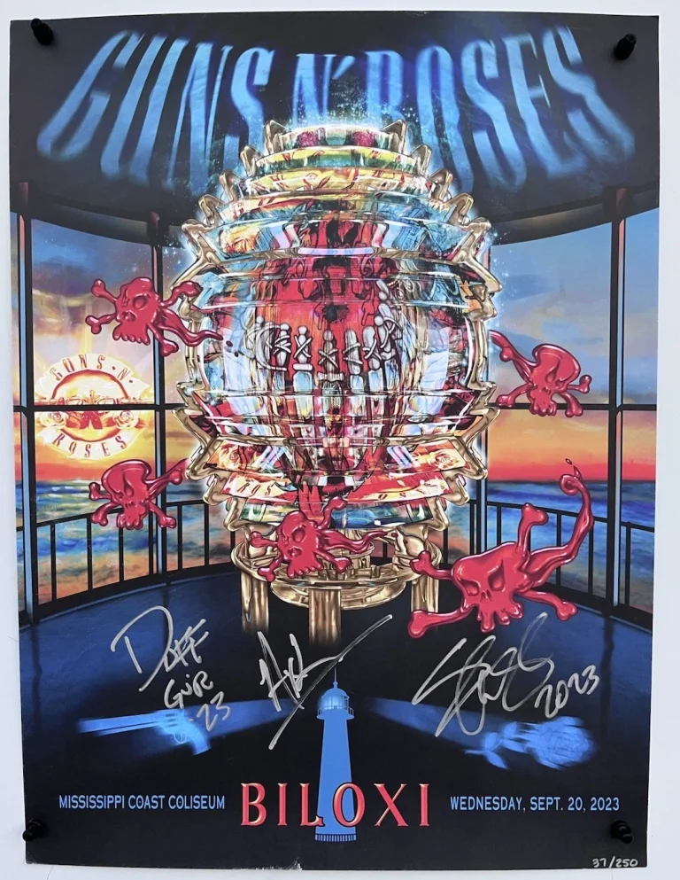 Guns & Roses 2023 Signed Autographed x3 18