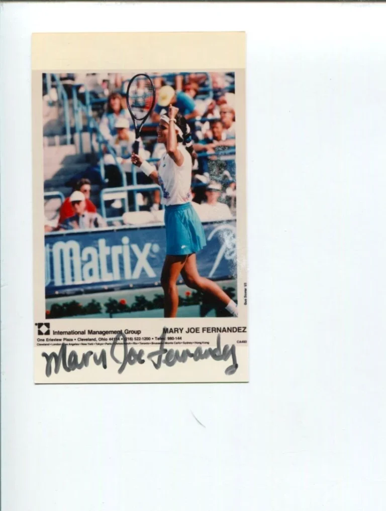 Mary Joe Fernandez US Olympic Gold Tennis Grand Slam Signed Autograph Photo JSA