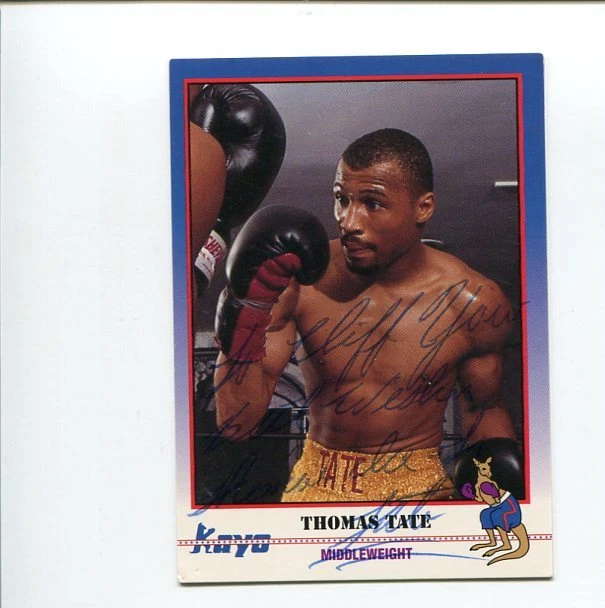 Thomas Tate Super Middleweight Boxing Champ Signed Autograph Kayo Photo Card