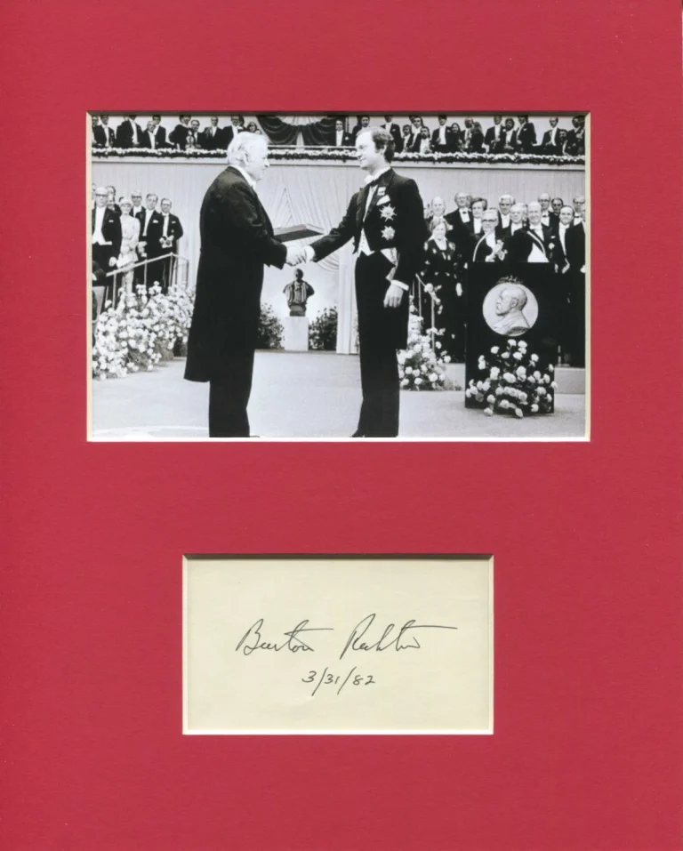 Burton Richter 1976 Nobel Prize Physics SLAC Signed Autograph Photo Display