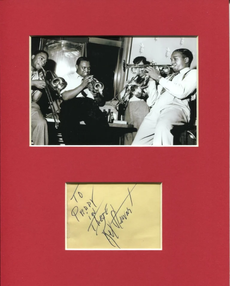 Rex Stewart Jazz Cornetist Boy Meets Horn Rare Signed Autograph Photo Display
