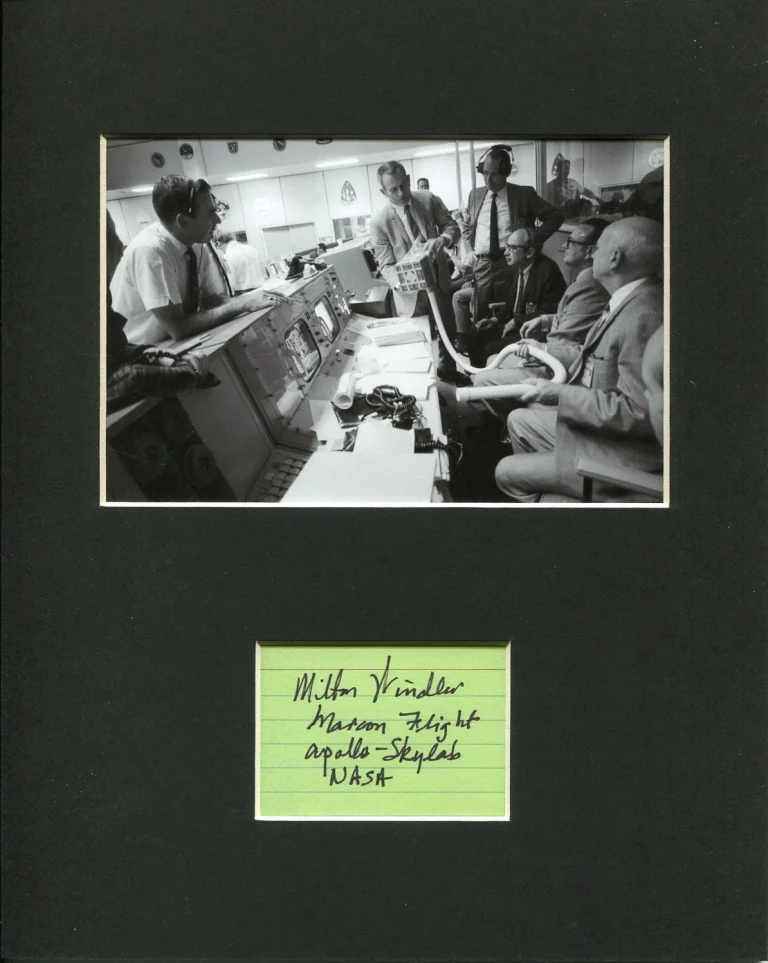Milton Windler NASA Flight Director Space Rare Signed Autograph Photo Display