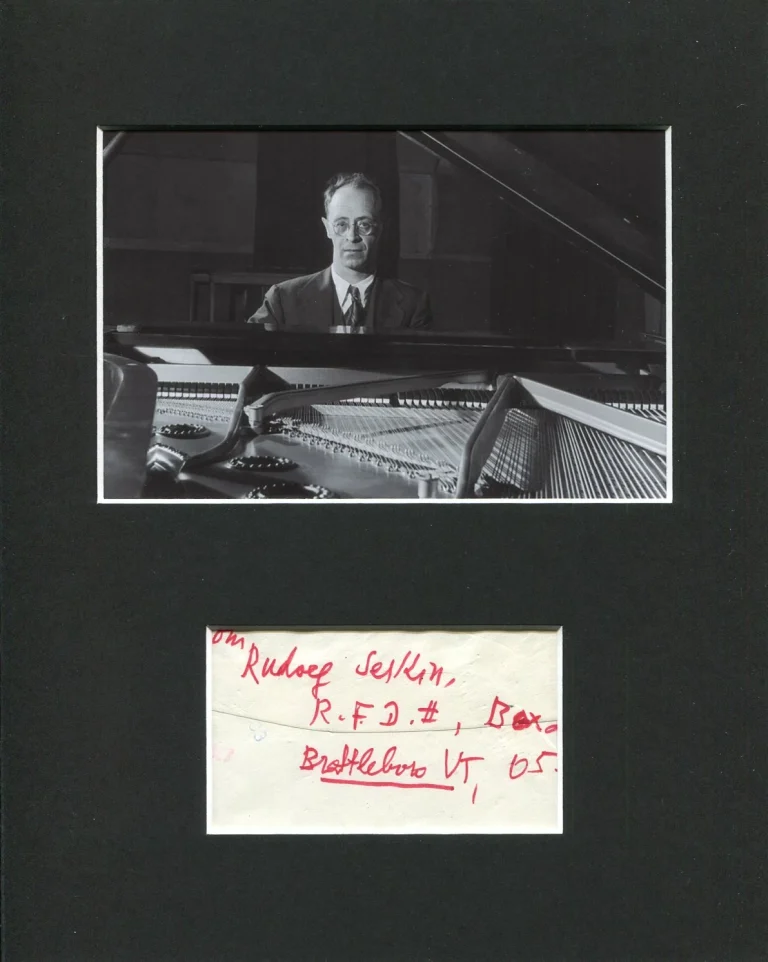 Rudolf Serkin Classical Pianist Beethoven Interpr Signed Autograph Photo Display