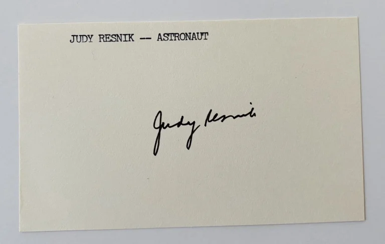 Judy Resnik Signed Autographed 3x5 Card Full Zarelli LOA Challenger Judith