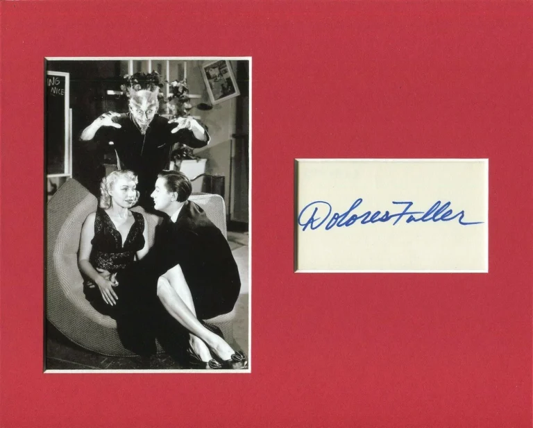 Dolores Fuller Glen or Glenda Star Signed Autograph Photo Display With Ed Wood