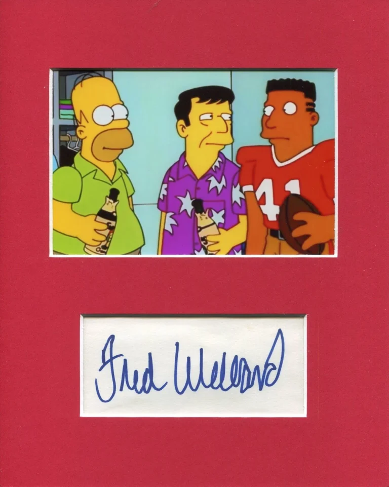 Fred Willard The Simpsons Wally Kogen Rare Signed Autograph Photo Display