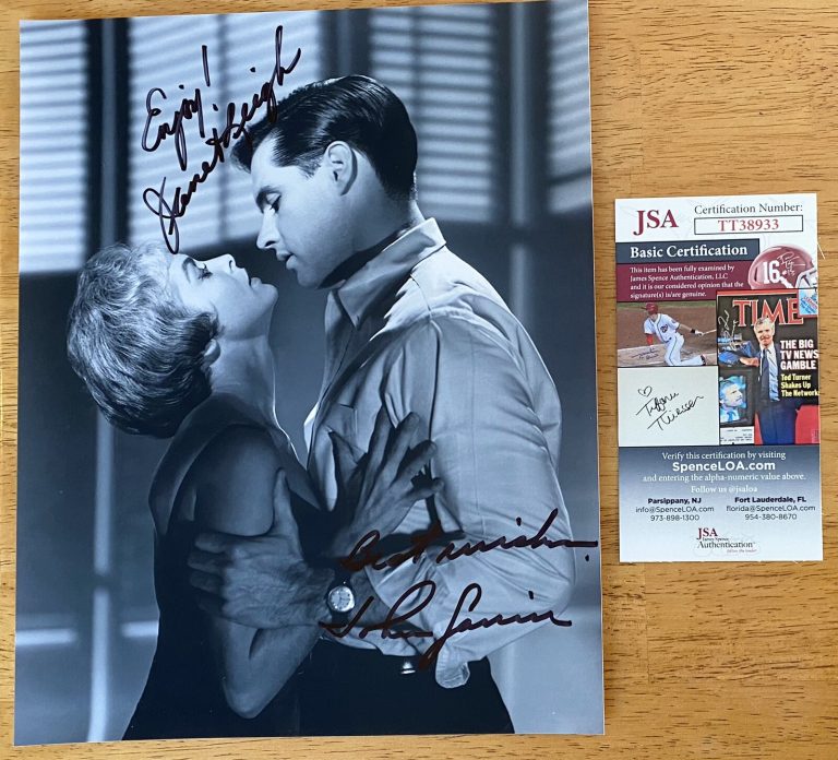 Janet Leigh & John Gavin Signed Autographed 8x10 Psycho Photo JSA Certified
