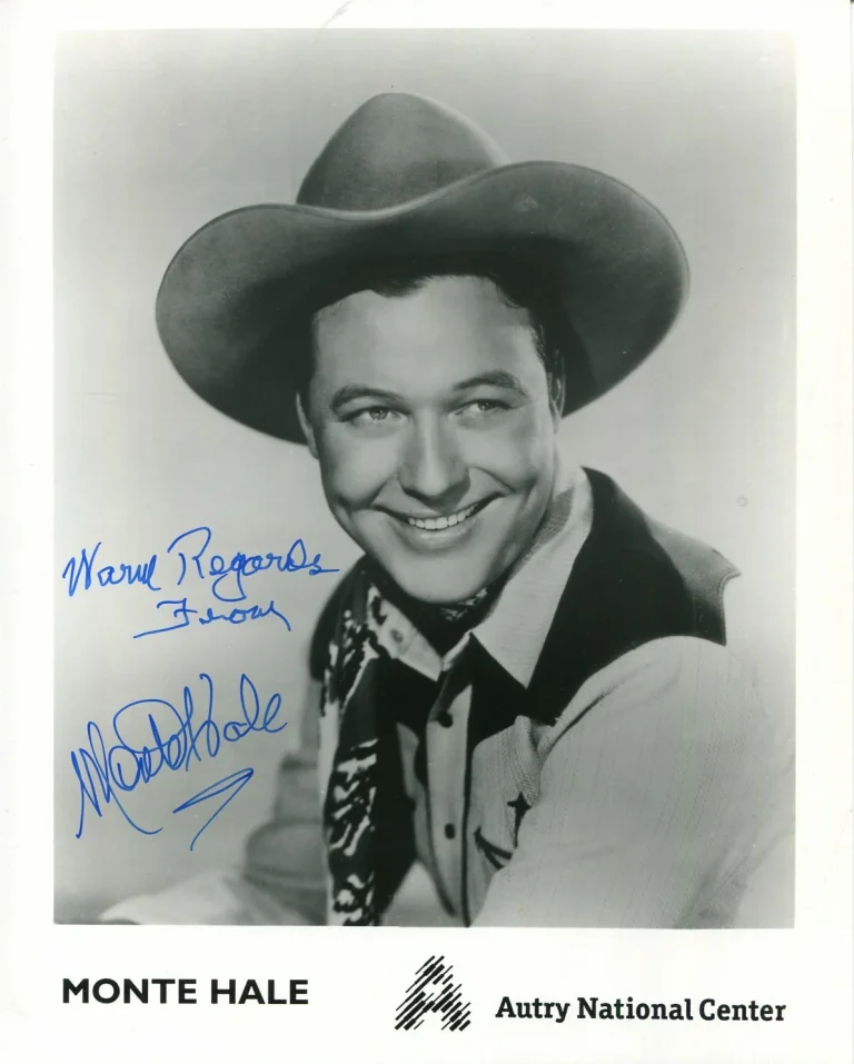 Monte Hale Cowboy Western Star Out California Way Giant Signed Autograph Photo