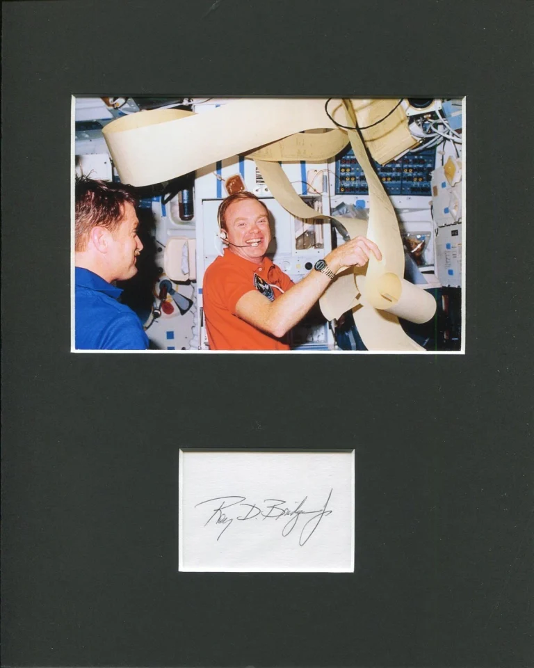 Roy Bridges Jr NASA STS Astronaut Space Purdue Signed Autograph Photo Display