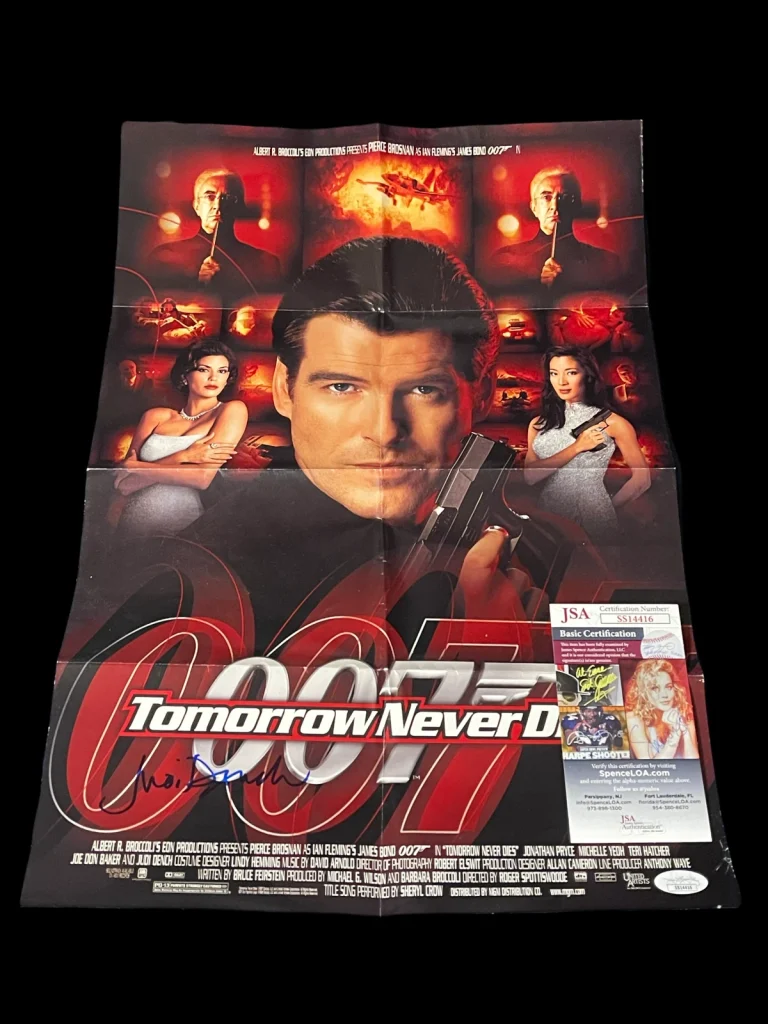 Judi Dench James Bond M Tomorrow Never Dies Signed Autograph Photo Poster JSA