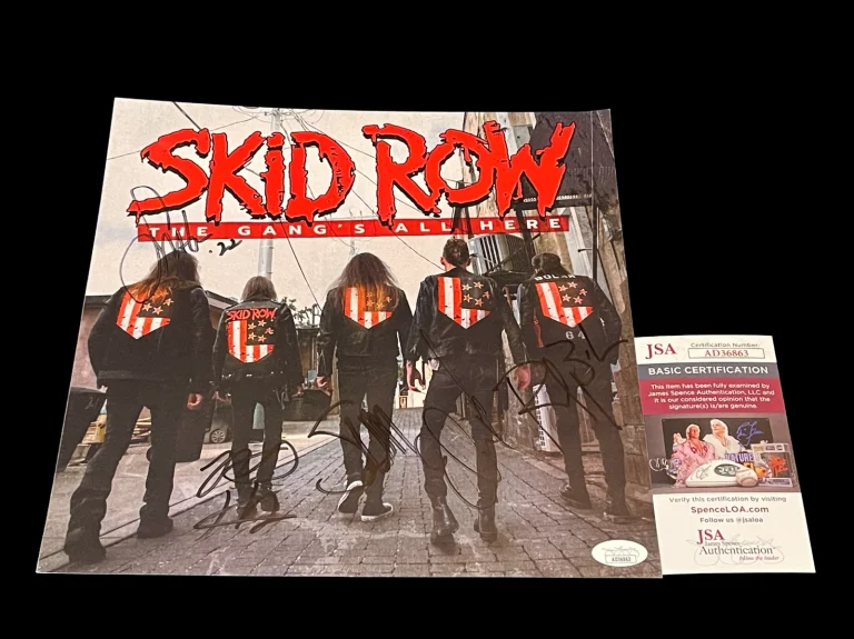 Dave Sabo Gronwall Scotti Hill Rachel Bolan Skid Row Signed Autograph Photo JSA